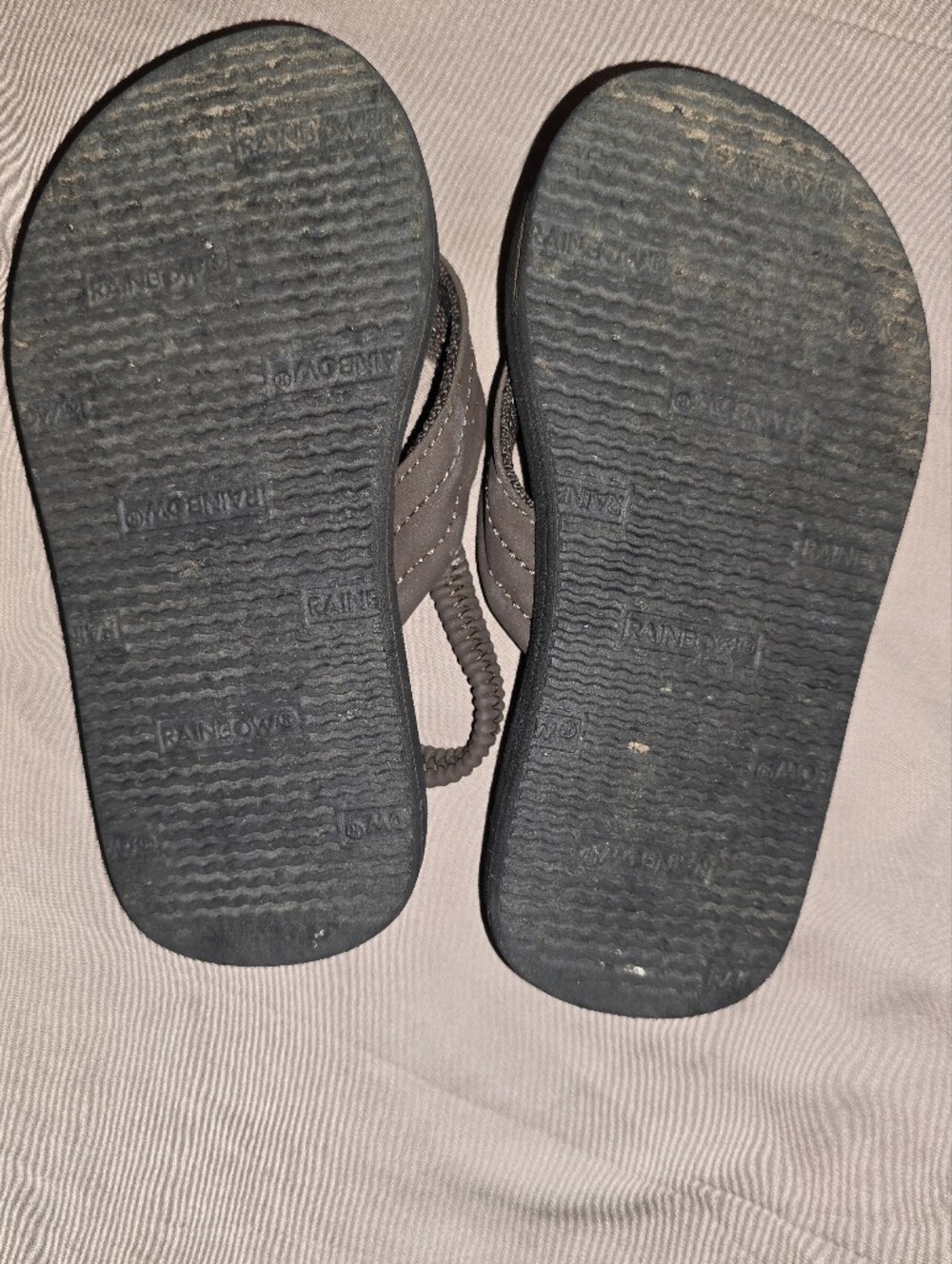 RAINBOW Brown Toddler Flip Flop with Elastic Heel Strap - Picture 3 of 4